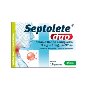 Septolete Duo limão e flor de sabugueiro 3 mg + 1 mg