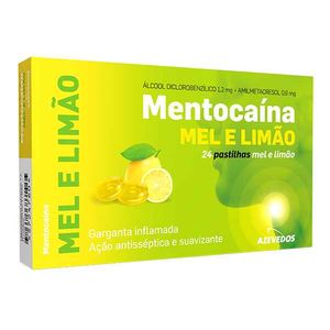 Mentocaína Mel e Limão 1.2 mg + 0.6 mg