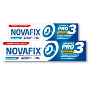 Novafix Pro3 Promo Creme Adesivo Prótese S/ Sabor 70g + Oferta Creme Adesivo 50g