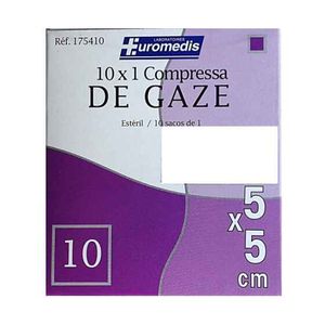 Euromedis Compressa Gaze Estéril 5cmx5cm 10