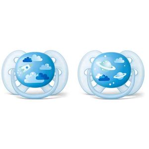 Avent Chupeta Ultra Soft Chup Silic Decorada Menino 6-18m 2