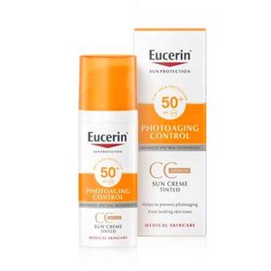 Eucerin Sunface Creme Solar Rosto Photoaging Cc Cream Méd Spf50+ 50ml