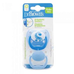 Dr Browns Chupeta Prevent Chup Silic Animais Azul 0-6m 2