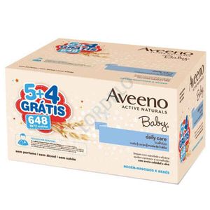 Aveeno Baby Promo Toalhetes Limpeza 9x72 C/ Oferta 4 Embalagens
