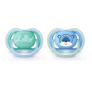 Avent Chupeta Ultra Air Chup Silic Decorada Menino 6-18m 2