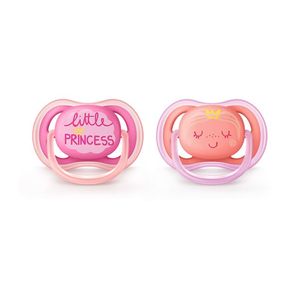 Avent Chupeta Ultra Air Chup Silic Decorada Menina 6-18m 2