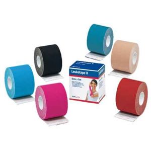 Leukotape K Lig Elast Ades 5x5cm Azul Claro