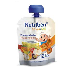 Nutribén Fruta & Go Saq Puré Frutas Variadas 90g