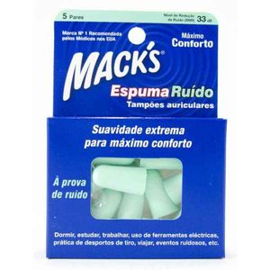 Macks Espuma Ruído Tampão Auricular 5