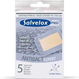 Salvelox Med Antibact Cover Pensos Adesivos Impermeáveis 76mmx54mm 5