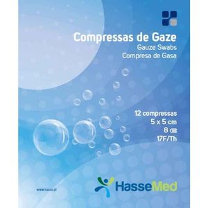 Hassemed Compressa Gaze Estéril 8c 5cmx5cm 12