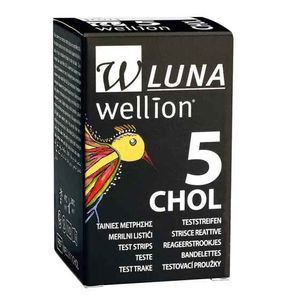 Wellion Luna Tiras Teste Sangue Colesterol 5