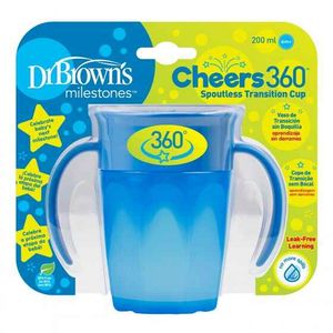 Dr Browns Cheers 360 Copo Transição S/ Bocal 200ml Azul 6m+