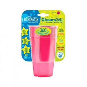 Dr Browns Cheers 360 Copo Transição S/ Bocal 300ml Rosa 9m+