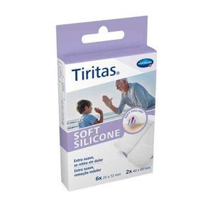 Tiritas Soft Silicone Penso Silic Suave Sortidos 25x72mm 6 + 40x60mm 2