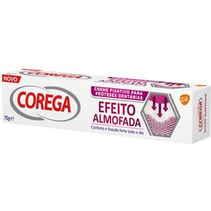 Corega Efeito Almofada Creme Fixador Prótese Dent 70g
