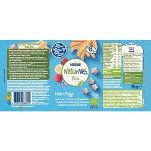 Naturnes Bio Nutripuffs Snack Cereais C/ Framboesa 8m+ 35g