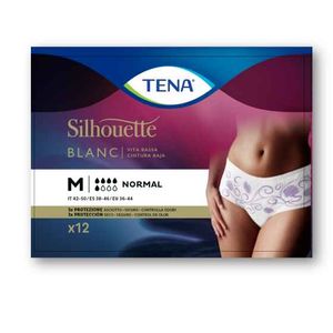 Tena Silhouette Cueca Cintura Baixa Normal Branco M 12