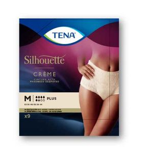 Tena Silhouette Cueca Cintura Alta Plus Creme M 9