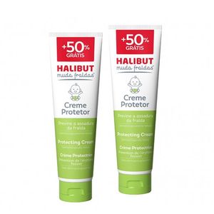 Halibut Muda Fraldas Promo Duo Creme Protect 2x150g + Oferta Porta Chup + Corrente Chup