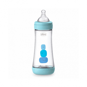Chicco Biberão Perfect 5 Bib Plást Azul 300ml Tet Silic Fluxo Rápido