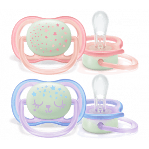 Avent Chupeta Ultra Air Chup Silic Noturna Menina 0-6m 2