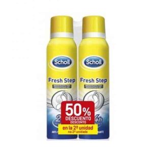 Dr. Scholl Fresh Step Promo Duo Deo Spray Pés Antitranspirante 2x150ml + Desc 50% 2ª Embalagem