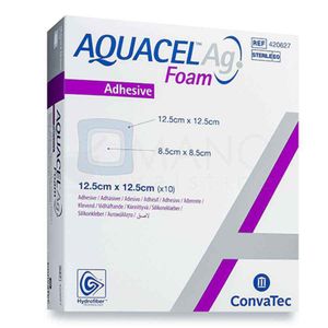 Aquacel Ag Foam Penso Aderente 12.5cmx12.5cm 10
