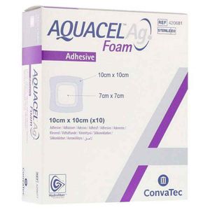 Aquacel Ag Foam Penso Aderente 10cmx10cm 10