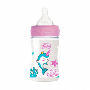 Chicco Biberão Well-being Bib Plást Colors Rosa 150ml Tet Silic 0m+