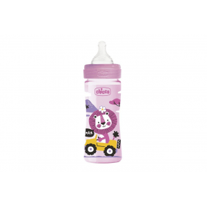 Chicco Biberão Well-being Bib Plást Colors Rosa 250ml Tet Silic 2m+