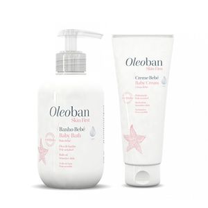 Oleoban Skin First Promo Óleo Banho Bebé 300ml + Creme Bebé 200g C/ Desc 70%