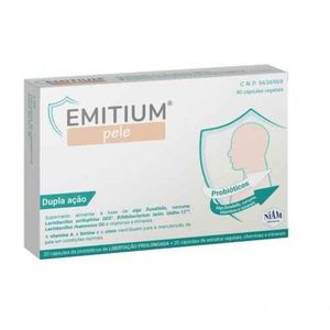 Emitium Pele Cáps Lib Prolong Probióticos 20 + Cáps Vit/minerais/extratos 20