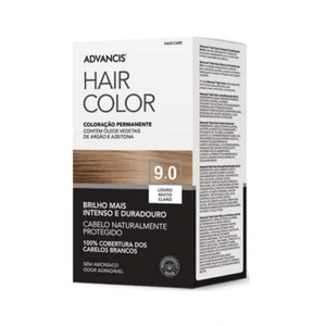 Advancis Hair Color Creme Coloração Permanente 9.0 Louro Muito Claro