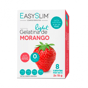 Easyslim Pó Saq Gelatina Light Morango C/ Stevia 2x15g