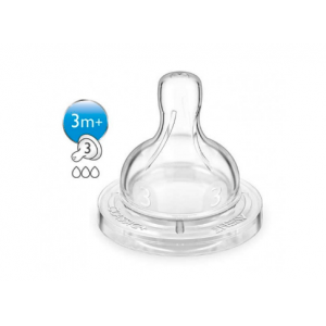 Avent Tetina Classic+ Tet Silic Fluxo Méd 3m+ 2
