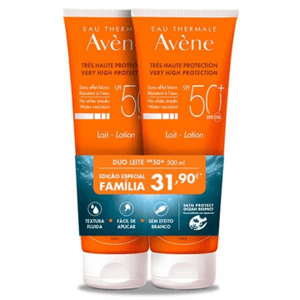 Avène Solar Promo Duo Leite Protecção Muito Elevada P Sens Spf50+ 2x250ml + Preço Espec