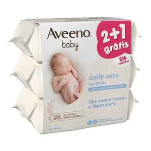Aveeno Baby Promo Trio Toalhetes Limpeza 3x72 C/ Oferta 3ª Embalagem