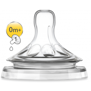 Avent Tetina Natural Tet Silic Fluxo Recém-nascido 0m+ 2