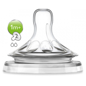Avent Tetina Natural Tet Silic Fluxo Lento 1m+ 2