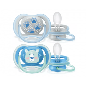 Avent Chupeta Ultra Air Chup Silic Decorada Menino 6-18m 2
