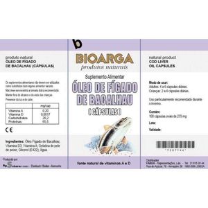 Bioarga Cáps Óleo Fígado Bacalhau 100