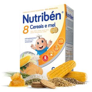 Nutribén Farinha 8 Cereais/mel/bolacha Maria 300g