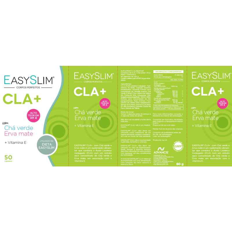 Easyslim Cla + Chá Verde + Erva Mate Easyslim