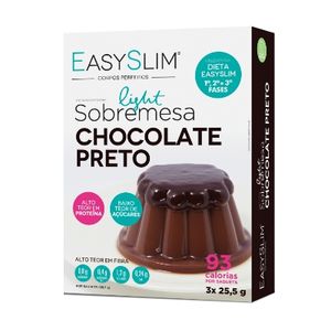 Easyslim Pó Saq Sobremesa Light Chocolate Preto 3x25.5g
