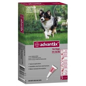 Advantix Sol Unção Punctiforme Cão 10-25kg 100mg/ml+500mg/ml 4x2.5ml