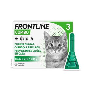 Frontline Combo Sol Unção Punctiforme Gato 50mg/0.5ml+60mg/0.5ml 3x0.5ml