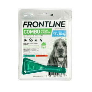Frontline Combo Sol Unção Punctiforme Cão 10-20kg 134mg/1.34ml+120.6mg/1.34ml 1.34ml