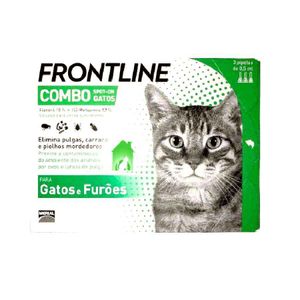 Frontline Combo Sol Unção Punctiforme Gato 50mg/0.5ml+60mg/0.5ml 6x0.5ml
