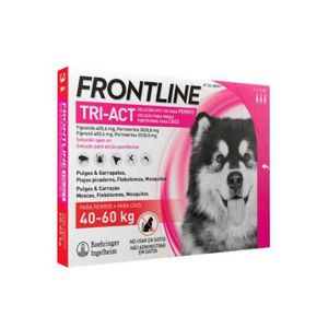 Frontline Tri-act Sol Unção Punctiforme Cão 40-60kg 405.6mg/6ml+3028.8mg/6ml 3x6ml